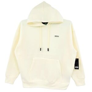 DR Essentials Men's Fleece Cream Hoodie Sweatshirt Sz Small Pullover Cozy NWT